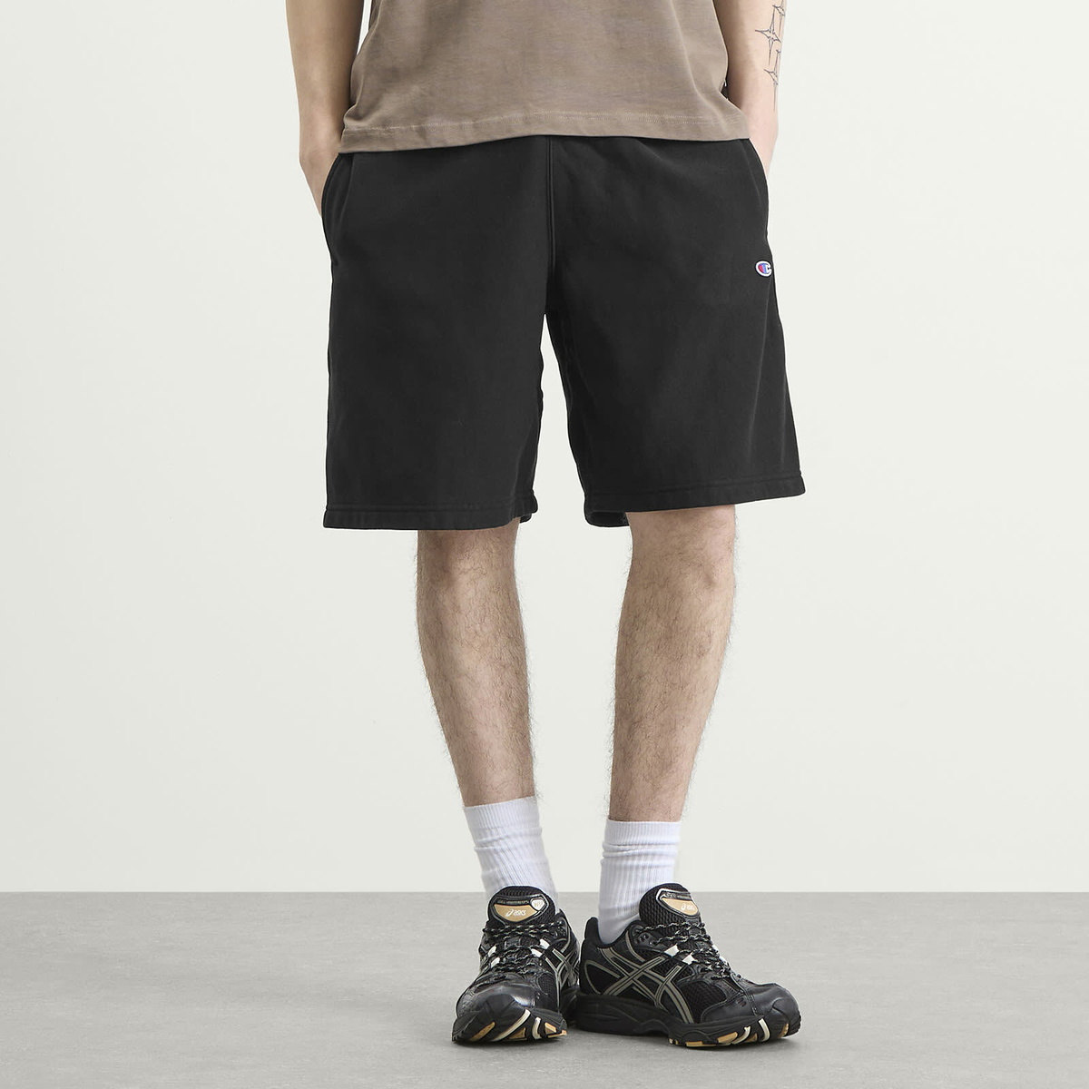 Champion Men's Reverse Weave Sweat Shorts in Black Champion