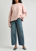 Ymc Pam Ribbed Cotton Sweatshirt Pink