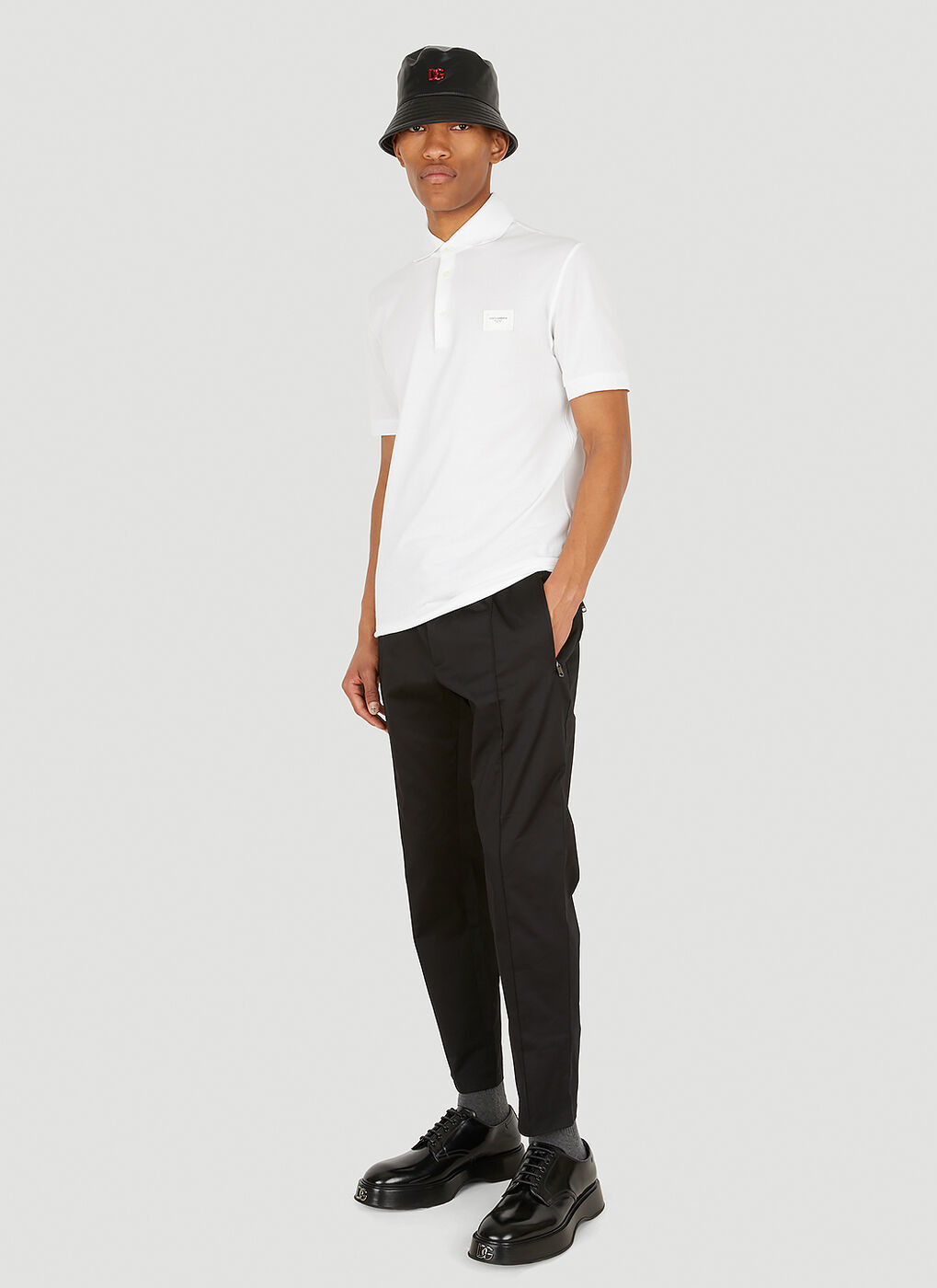 Logo Plaque Track Pants in Black Dolce & Gabbana