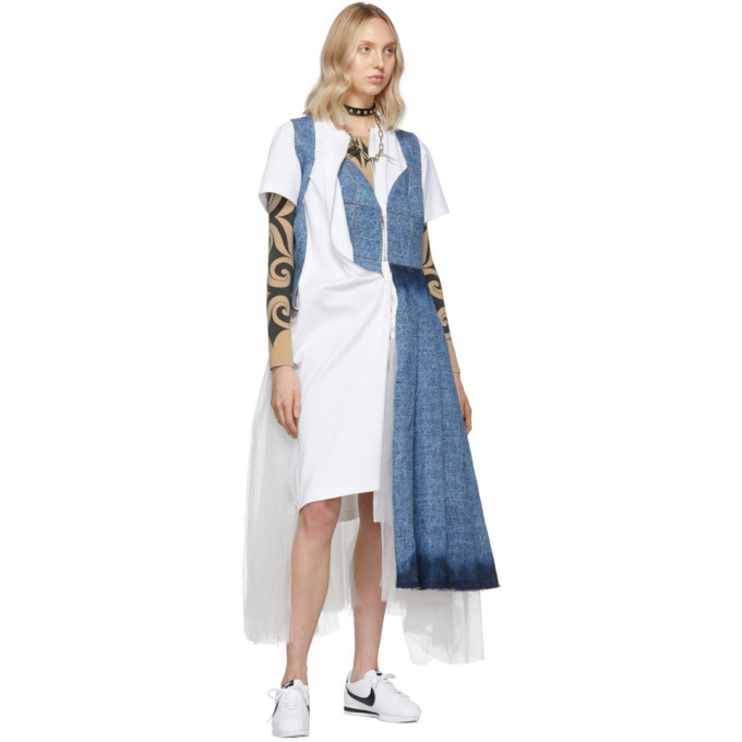 Junya Watanabe Silver Three-Spike Chain Necklace