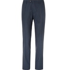 Etro - Striped Wool, Cashmere, Silk and Cotton-Blend Suit Trousers - Blue