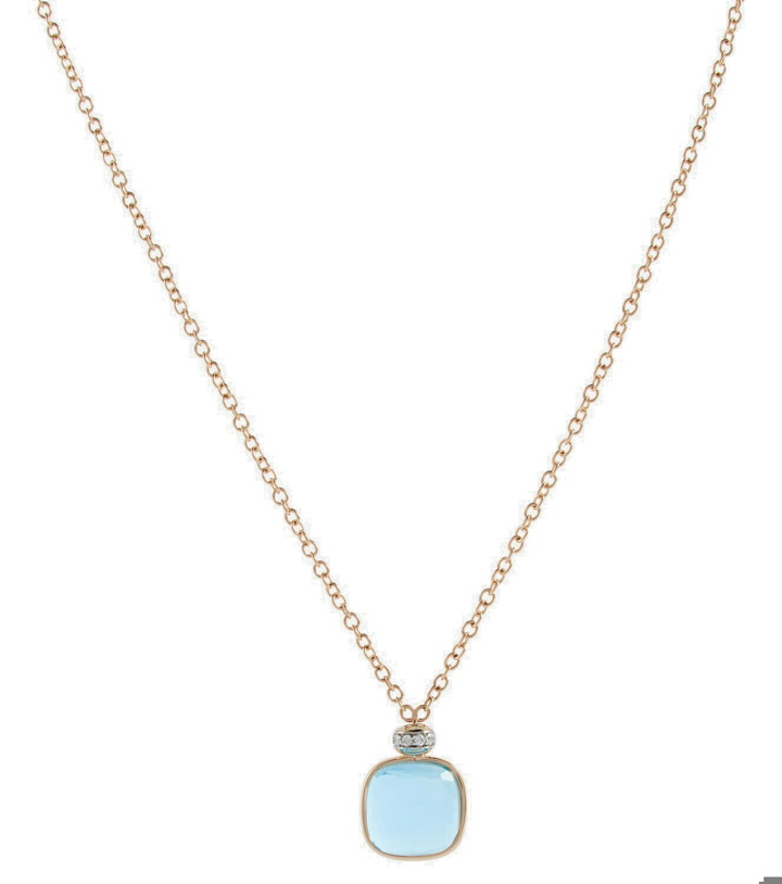 Photo: Pomellato - Nudo 18kt gold necklace with blue topaz and diamonds