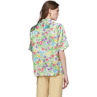 Les Reveries Multicolor Silk Garden Camp Shirt