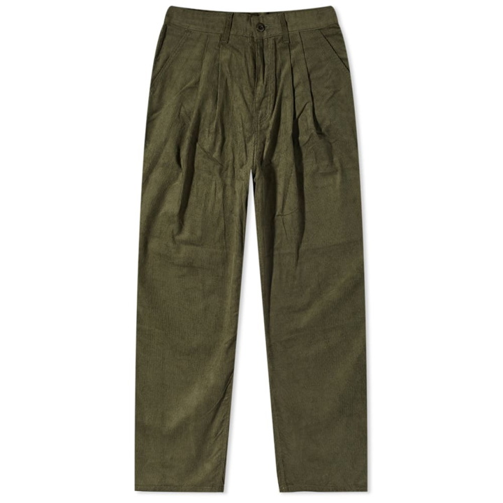 Photo: FrizmWORKS Men's Corduroy Comfort Two Tuck Pant in Olive