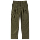 FrizmWORKS Men's Corduroy Comfort Two Tuck Pant in Olive