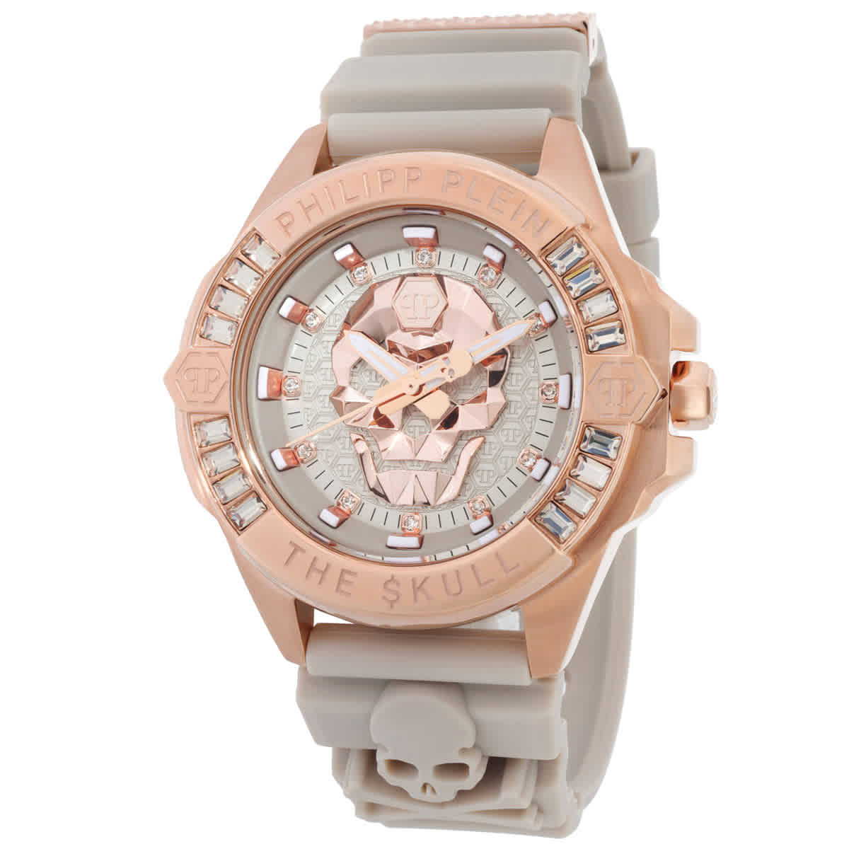 Philipp Plein The Skull Quartz Crystal Beige Dial Watch PWNAA1323
