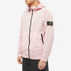 Stone Island Men's Crinkle Reps Hooded Jacket in Pink