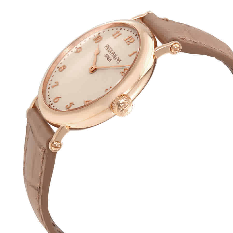 Patek Philippe Cream Dial 18kt Rose Gold Automatic Ladies Watch 7200R-001