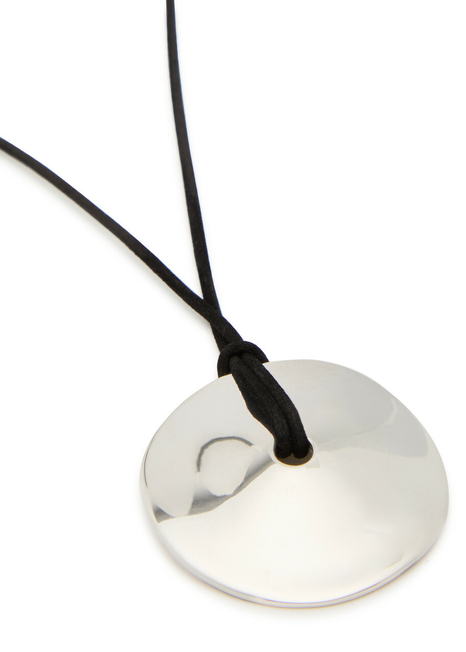 Agmes Cora Suede Cord Necklace - Silver - One Size