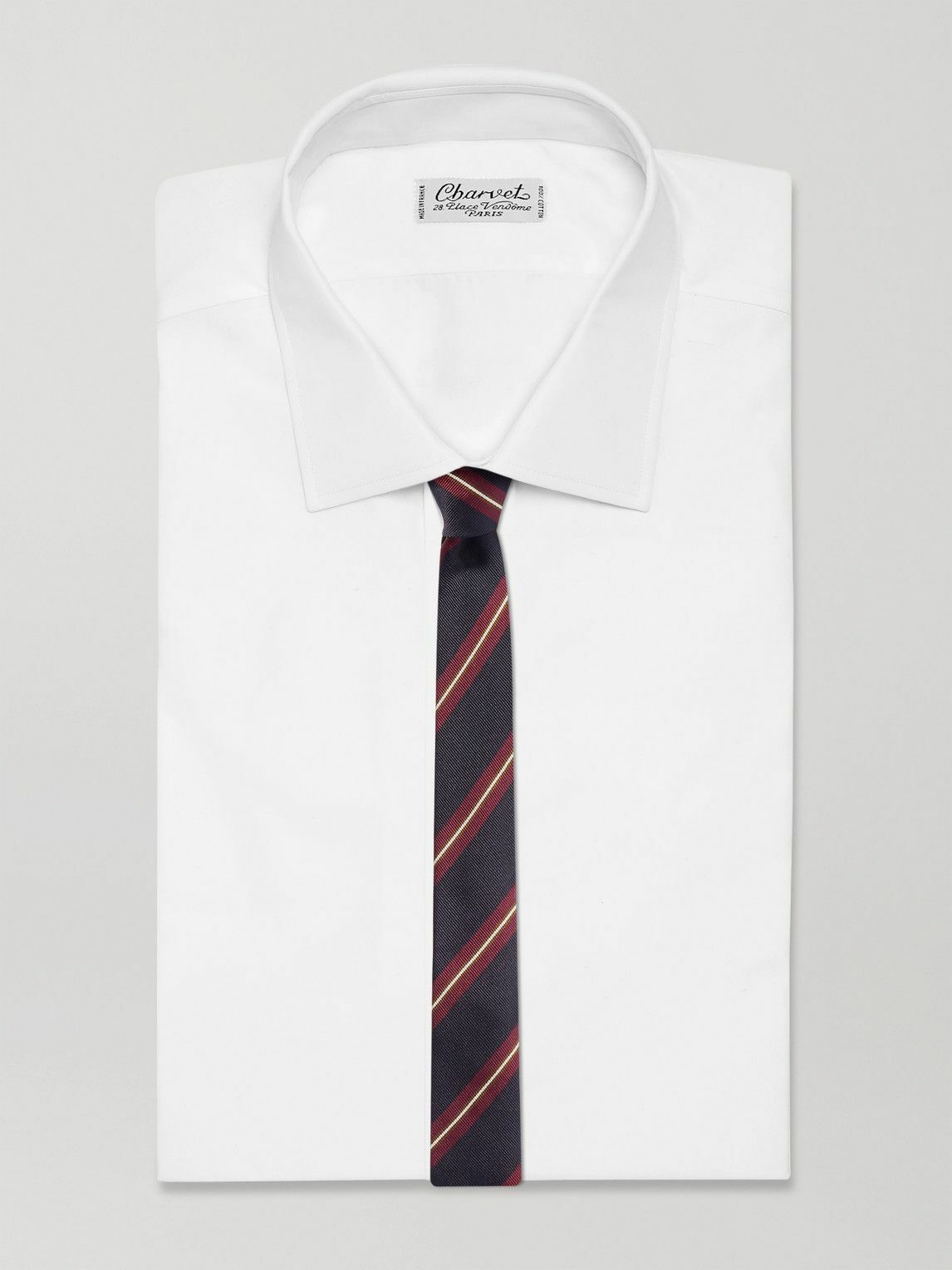 CELINE - 5cm Striped Silk-Twill Tie