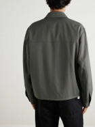 ATON - Wool-Twill Harrington Jacket - Green