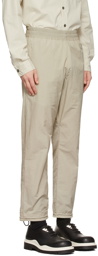 Arnar Már Jónsson Beige Crinkled Straight-Leg Lounge Pants