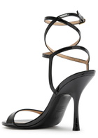 Stuart Weitzman Nudist 100 Patent Leather Sandals Black