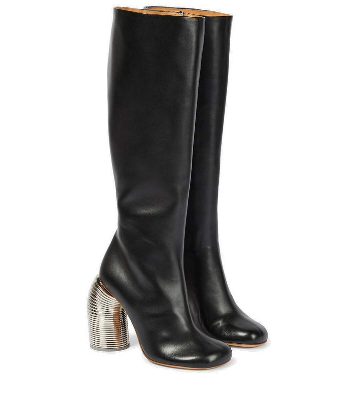 Photo: Off-White Leather knee-high boots