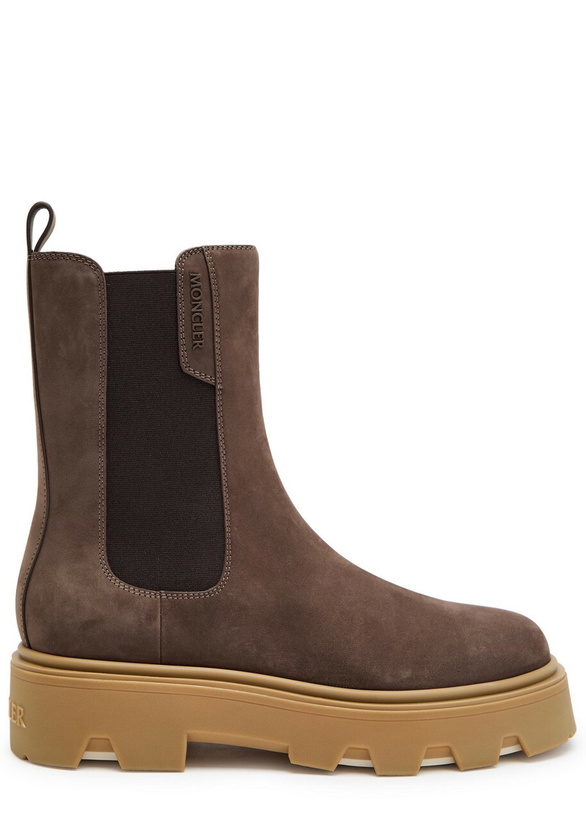 Photo: Moncler Aurea Suede Chelsea Boots Brown