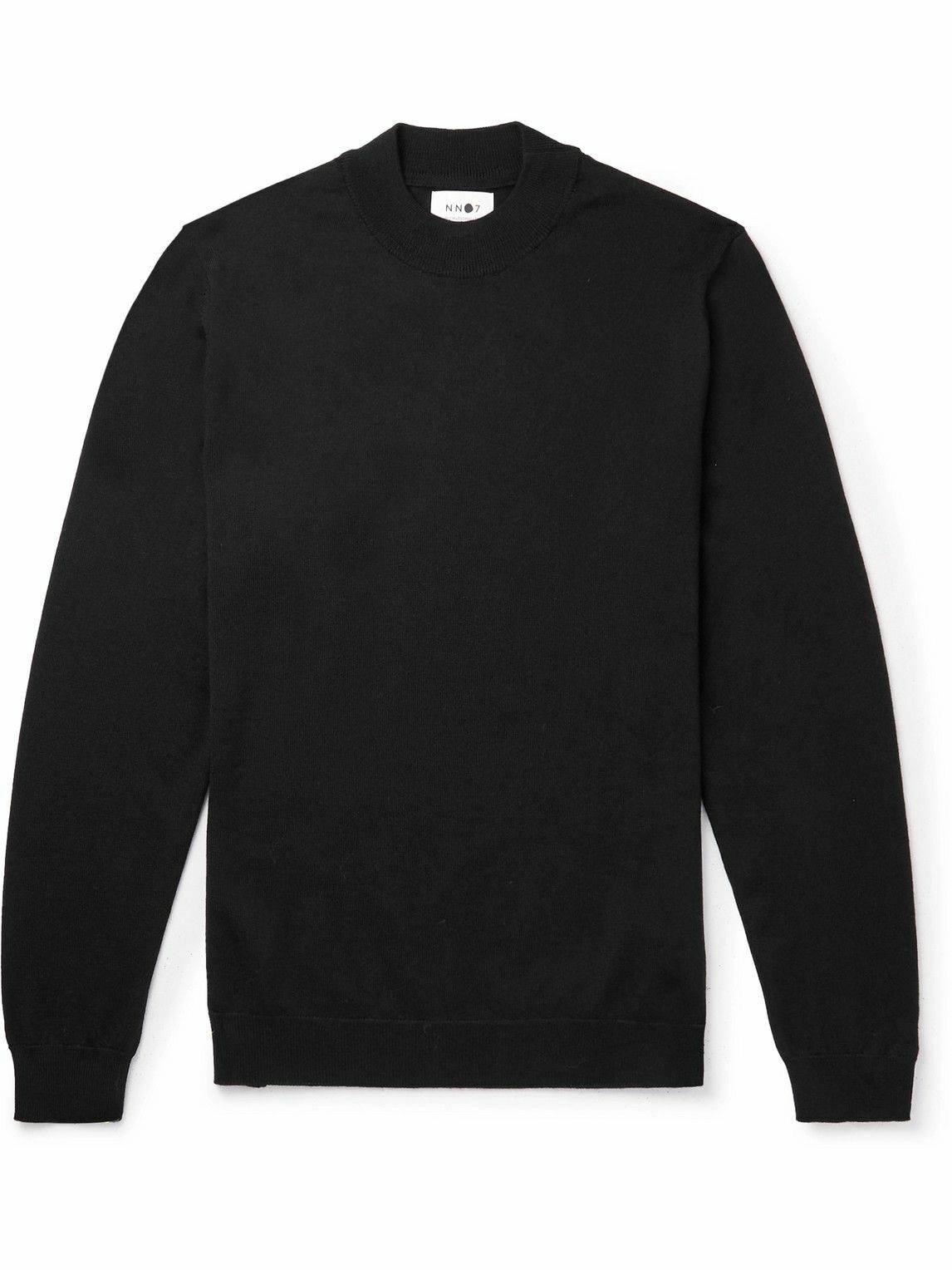 Nn07 - Martin Merino Wool Mock-neck Sweater - Black Nn07