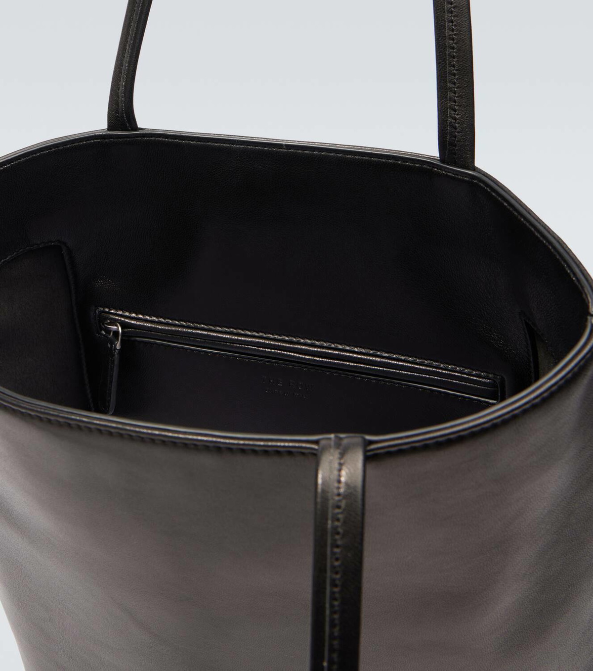 The Row Flat leather tote bag