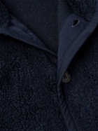 Universal Works - Lancaster Shawl-Collar Fleece Jacket - Blue