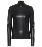 Peter Do - Faux leather turtleneck top