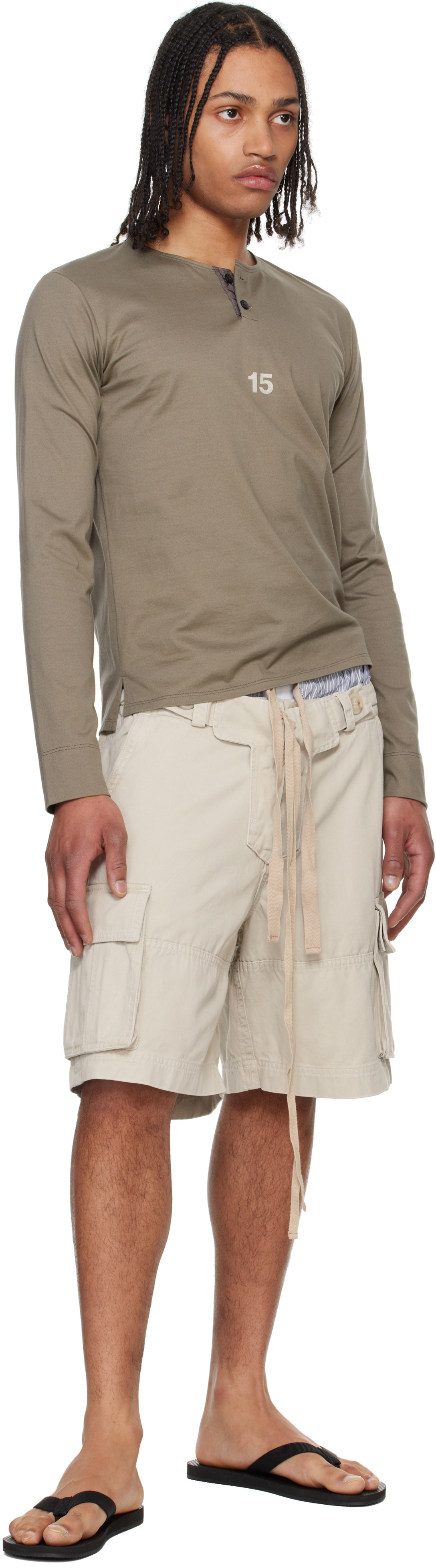 Raimundo Langlois Brown Long Sleeve Henley