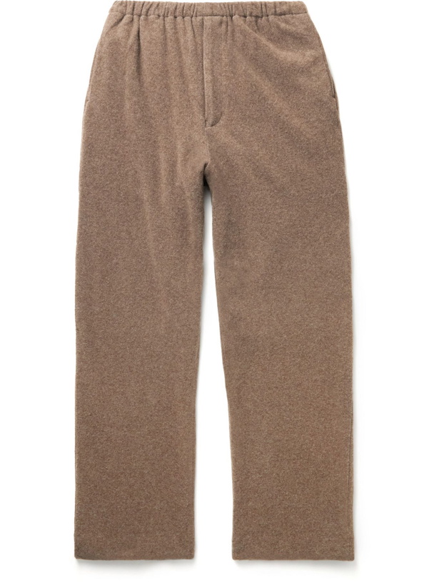 Photo: Auralee - Brushed Wool-Blend Jersey Trousers - Brown