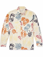 A Kind Of Guise - Pino Embroidered Cotton and Wool-Blend Shirt - Neutrals