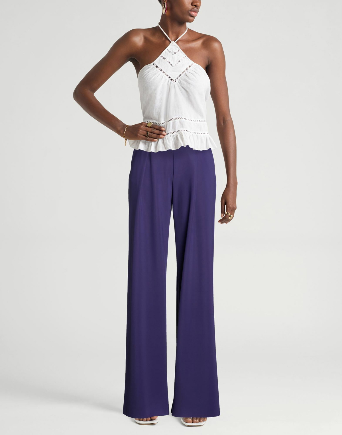 Chiara Boni La Petite Robe Womens Pants in Purple