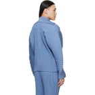 HOMME PLISSÉ ISSEY MIYAKE Blue Linen Like Jacket