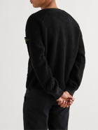 Stone Island - Logo-Detailed Cotton-Blend Fleece Sweatshirt - Black