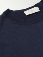 Agnona - Slim-Fit Silk and Cotton-Blend Jersey T-Shirt - Blue