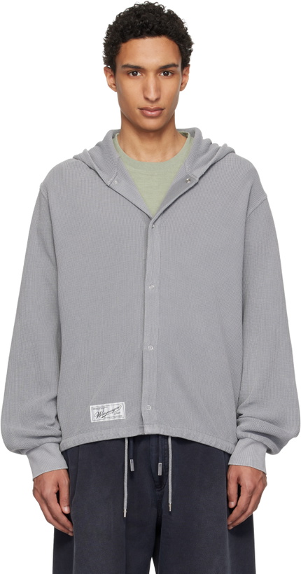 Photo: WOOYOUNGMI Gray Dyed Open Hoodie