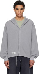 WOOYOUNGMI Gray Dyed Open Hoodie