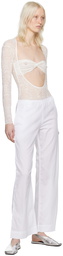 LESET White Yoko Pocket Lounge Pants