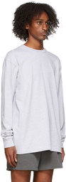 John Elliott Grey Long Sleeve University T-Shirt