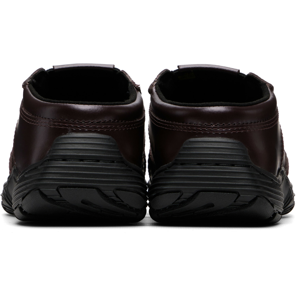 Dr. Martens Burgundy Aurix Satin Finish Leather Mule Loafers