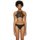 Implicite Black Lace Halter Bra