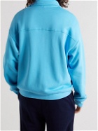 Ninety Percent - Organic Cotton-Jersey Half-Zip Sweatshirt - Blue