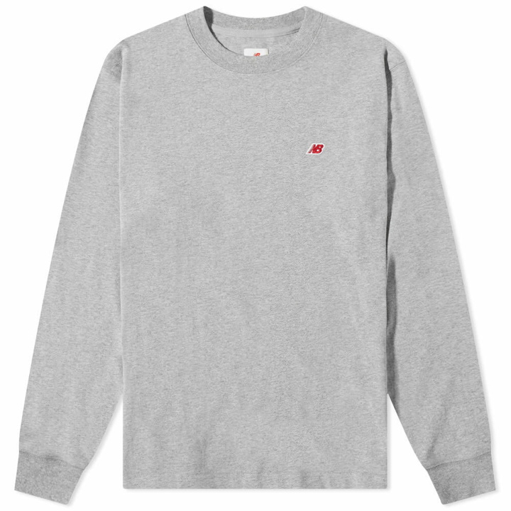 Photo: New Balance Long Sleeve Made in USA T-Shirt in Athletic Grey