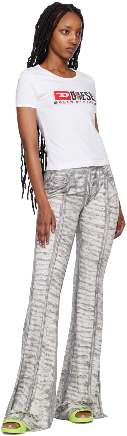 Diesel White T-Uncutie-Divstroyed T-Shirt