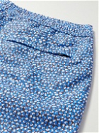 Sunspel - Straight-Leg Mid-Length Printed Recycled Swim Shorts - Blue