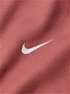 Nike - Solo Swoosh Logo-Embroidered Cotton-Blend Jersey Sweatshirt - Red