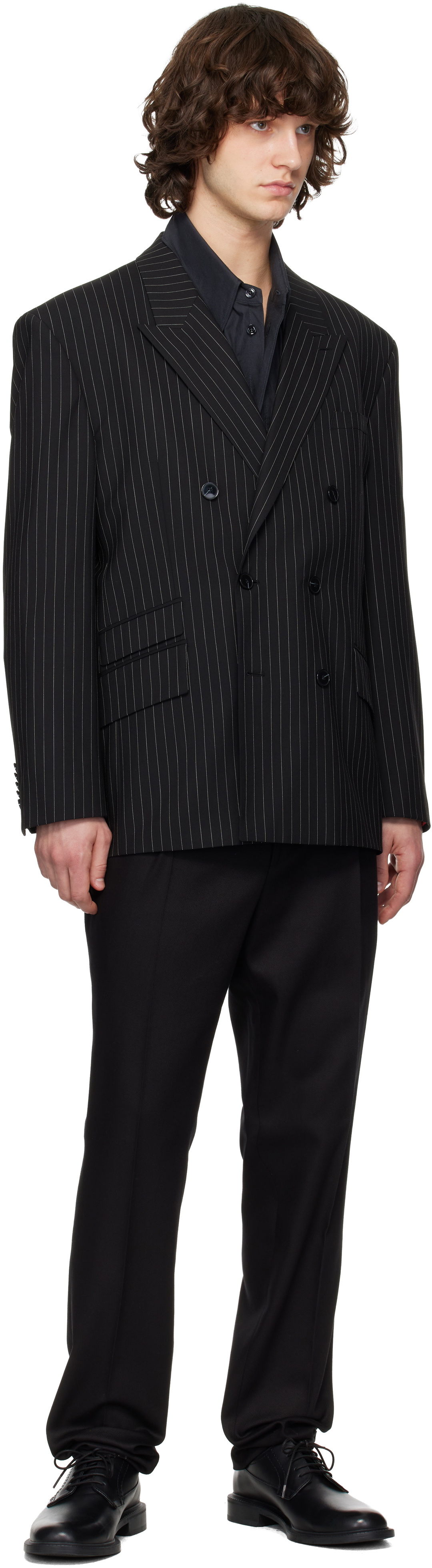 Hugo Black Oversized-Fit Blazer