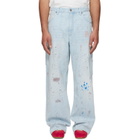 COÛT DE LA LIBERTÉ Blue Nova Sling Over Sized Painter Jeans