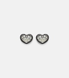 Kamyen Heartbeats 18kt white gold and enamel earrings with diamonds
