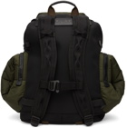 Moncler Green & Black Satin Area Backpack