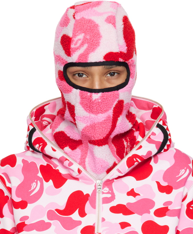 Photo: BAPE Pink ABC Camo Boa Fleece Balaclava