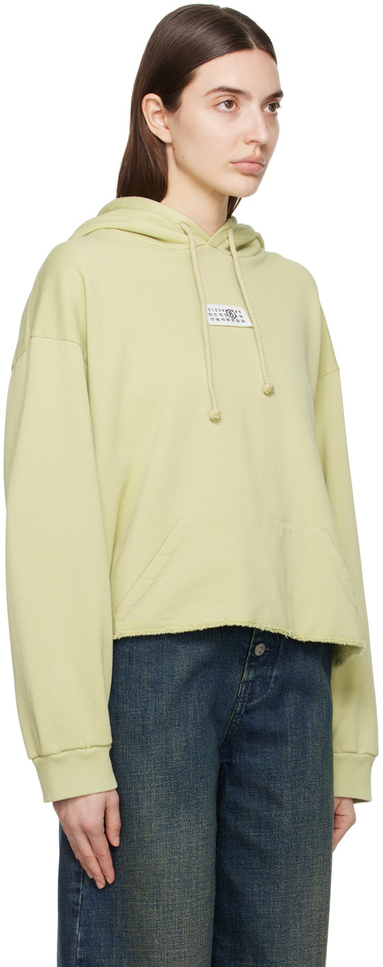 MM6 Maison Margiela Green Unbrushed Hoodie
