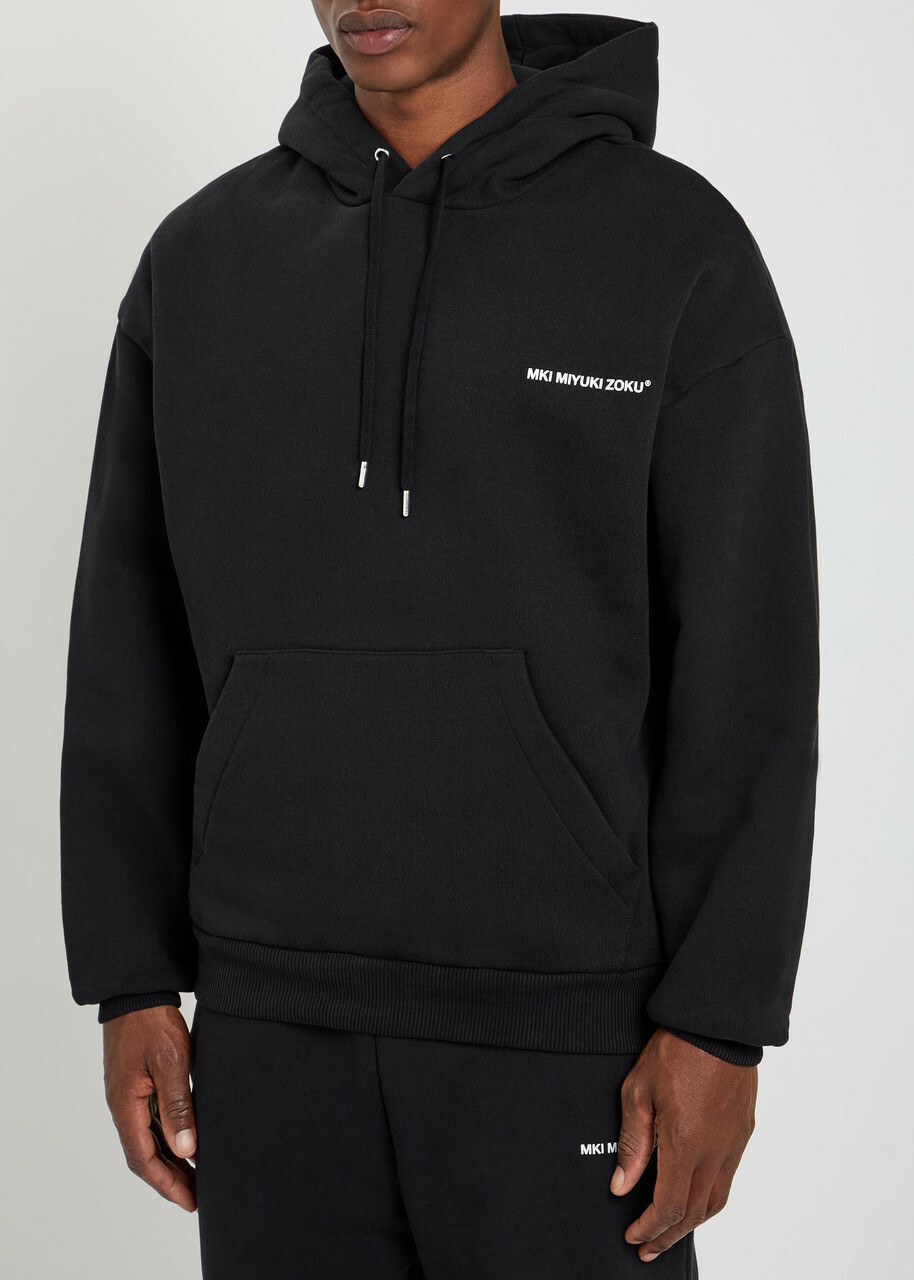 Mki Miyuki Zoku Uniform Hooded Cotton-blend Sweatshirt Black