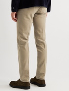 Incotex - Slim-Fit Stretch-Cotton Moleskin Trousers - Neutrals