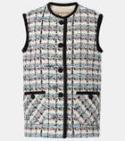Valentino Mossi sequined cotton-blend tweed vest